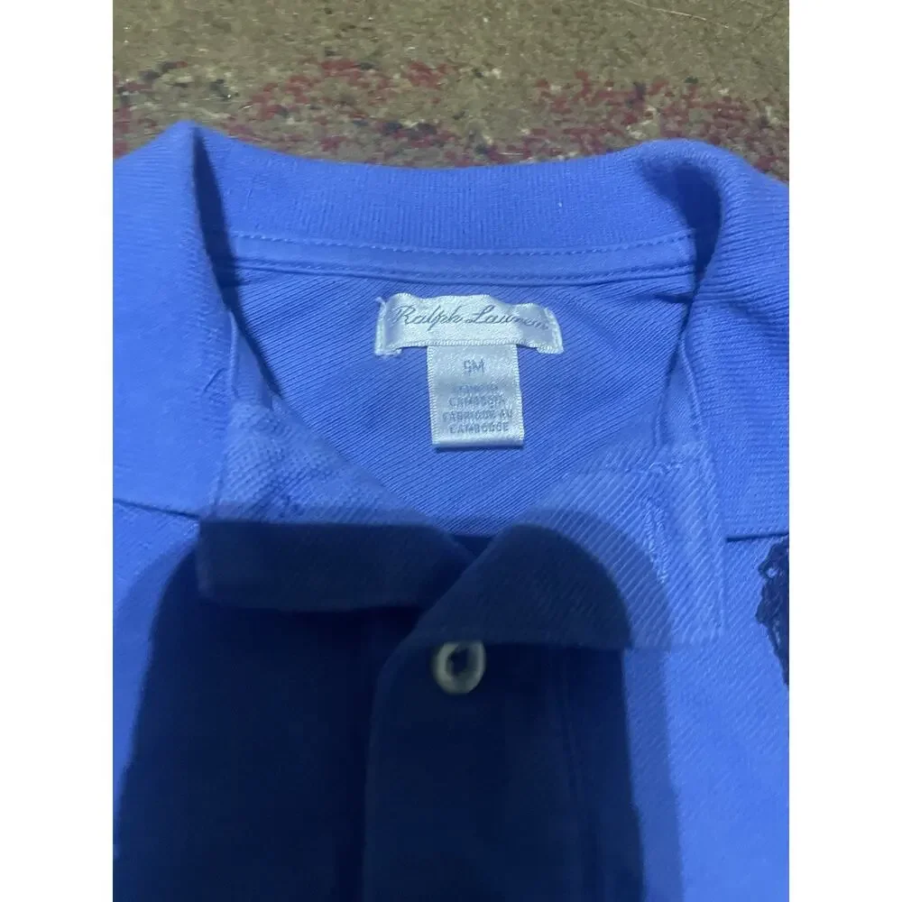 RALPH LAUREN‎ BABY BOYS BLUE POLO SHIRT SIZE 9 Month